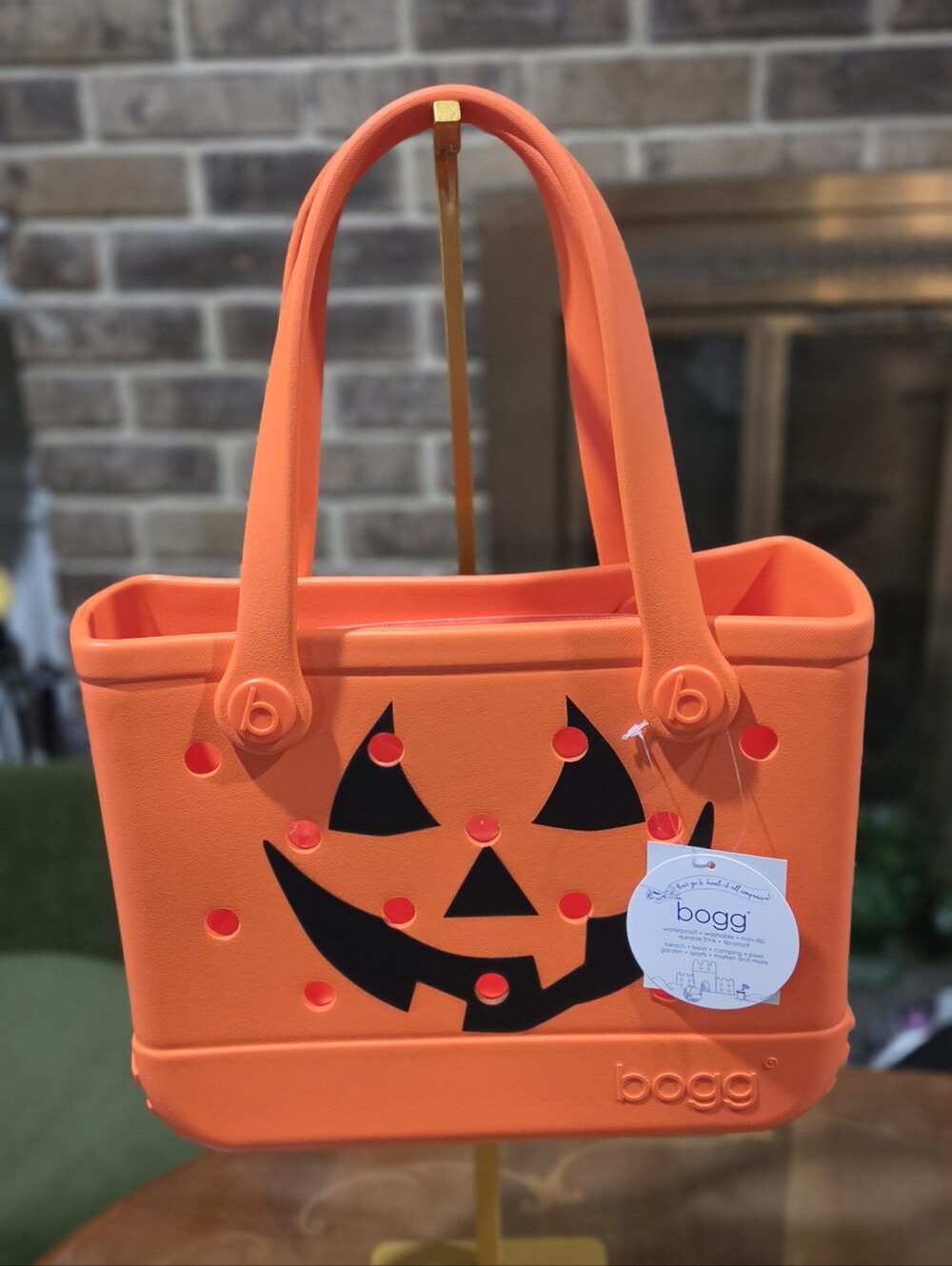 Bogg Halloween Pumpkin Orange Tote Bag